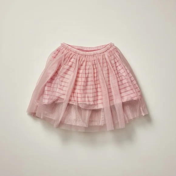Tea Collection Pink Striped Tulle Skirt Girls Nepal Destination Princess Size 8 - Picture 2 of 5